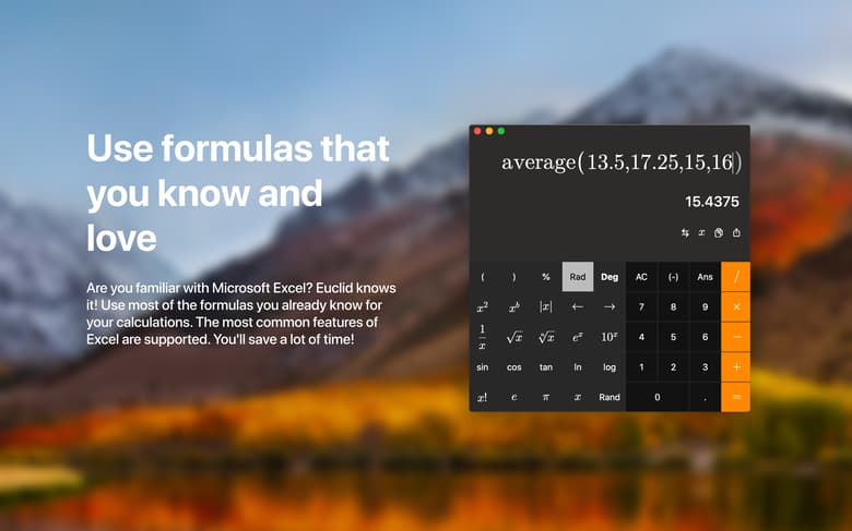 Use formulas that you know and love