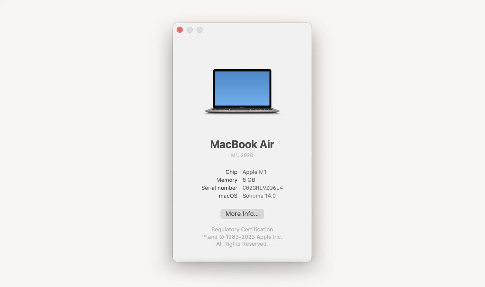 about this mac info