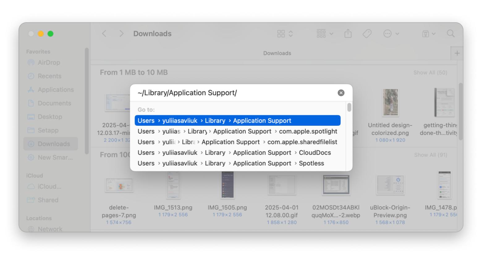 Finder delete Avast files