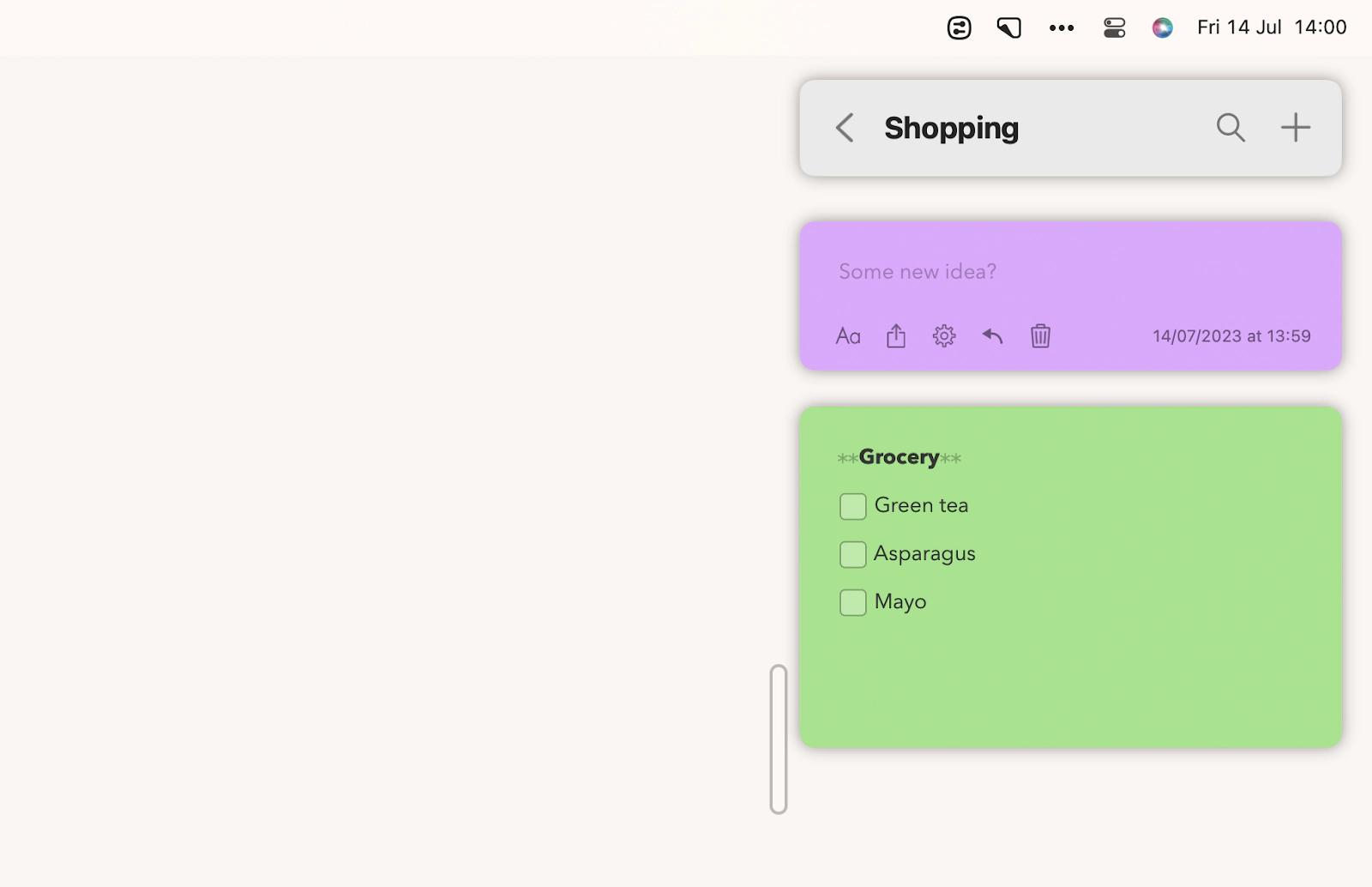 SideNotes widget