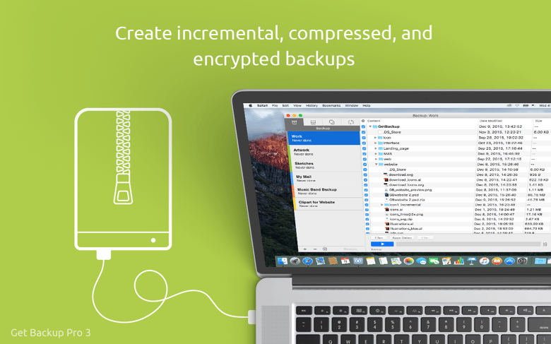 Create incremental, compressed, and encrypted backups