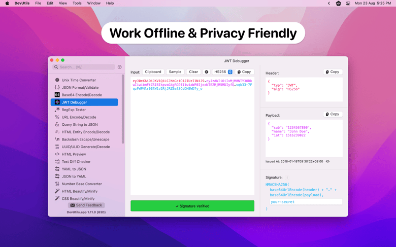 Work Offline & Privacy Friendly