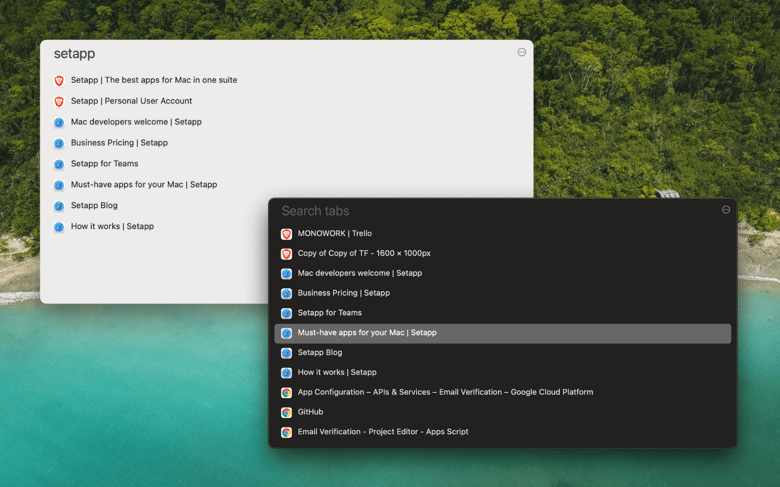 apps shortcuts