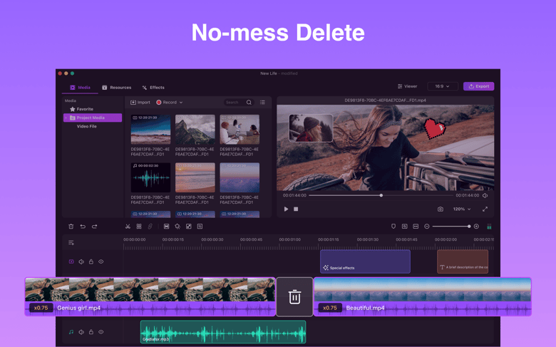 No-mess Delete