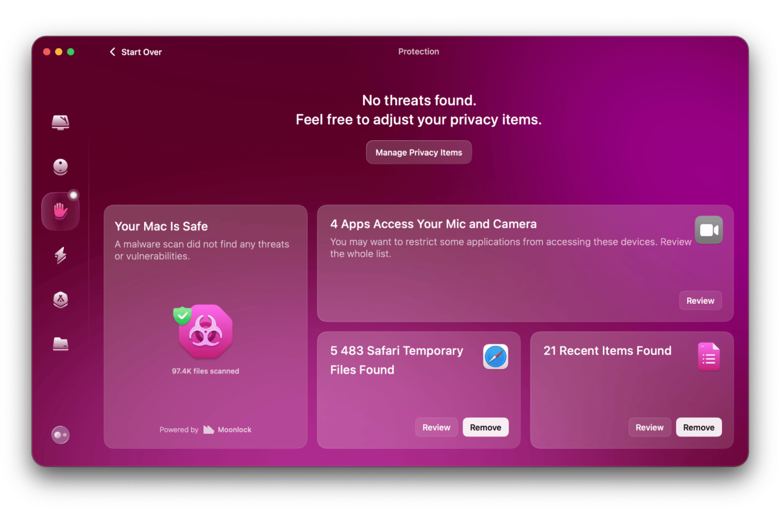 malware check with cleanmymac