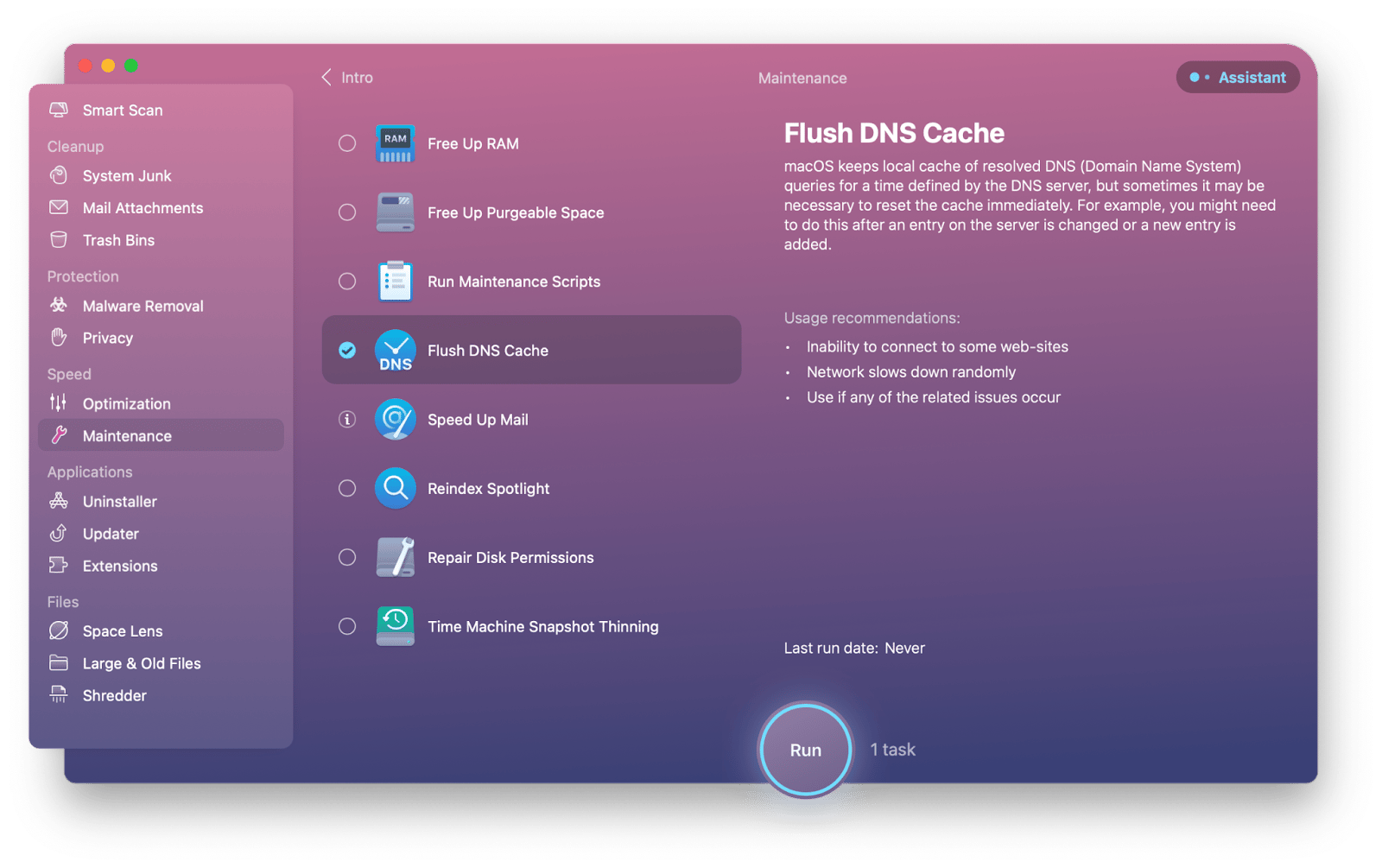 cleanmymac x flush dns cache mac