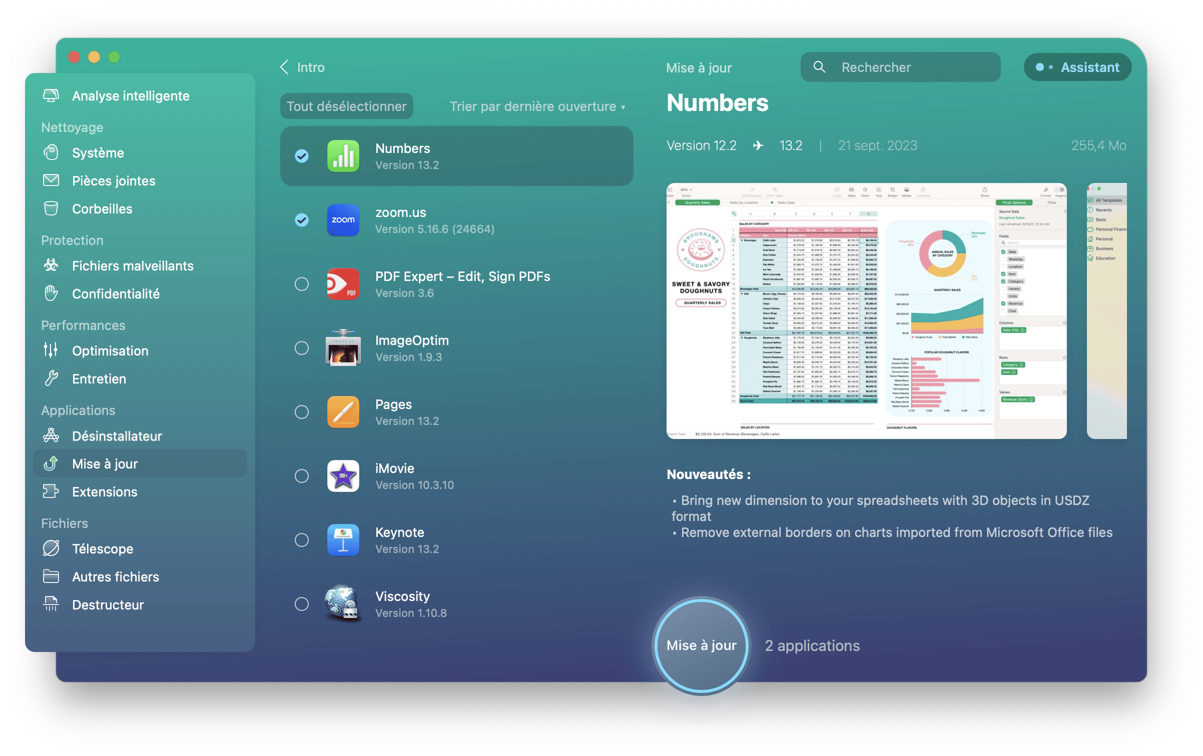 CleanMyMac X Mise à jour