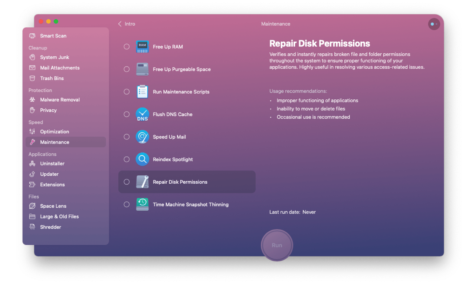 Verify startup disk