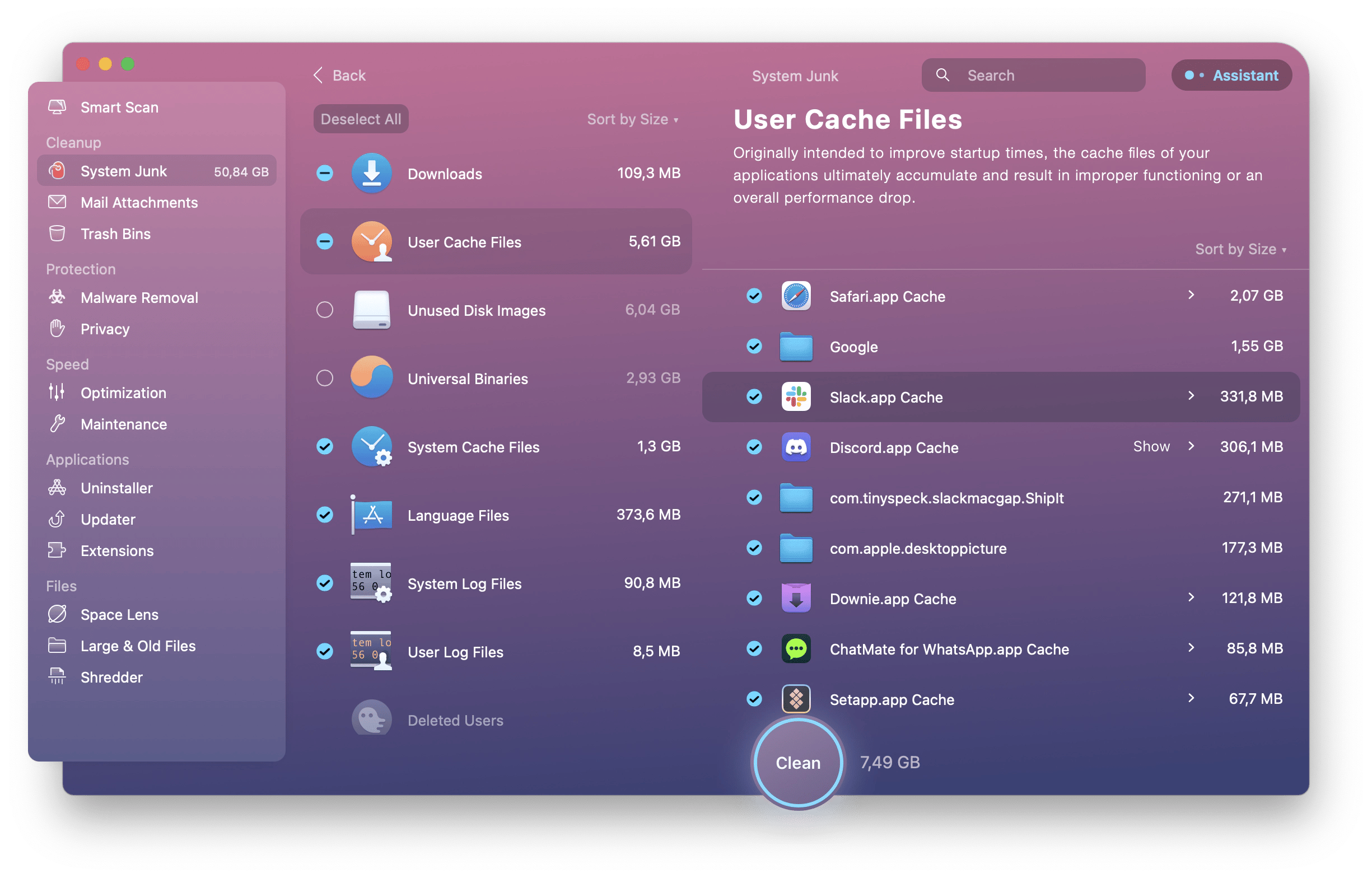 clear app caches