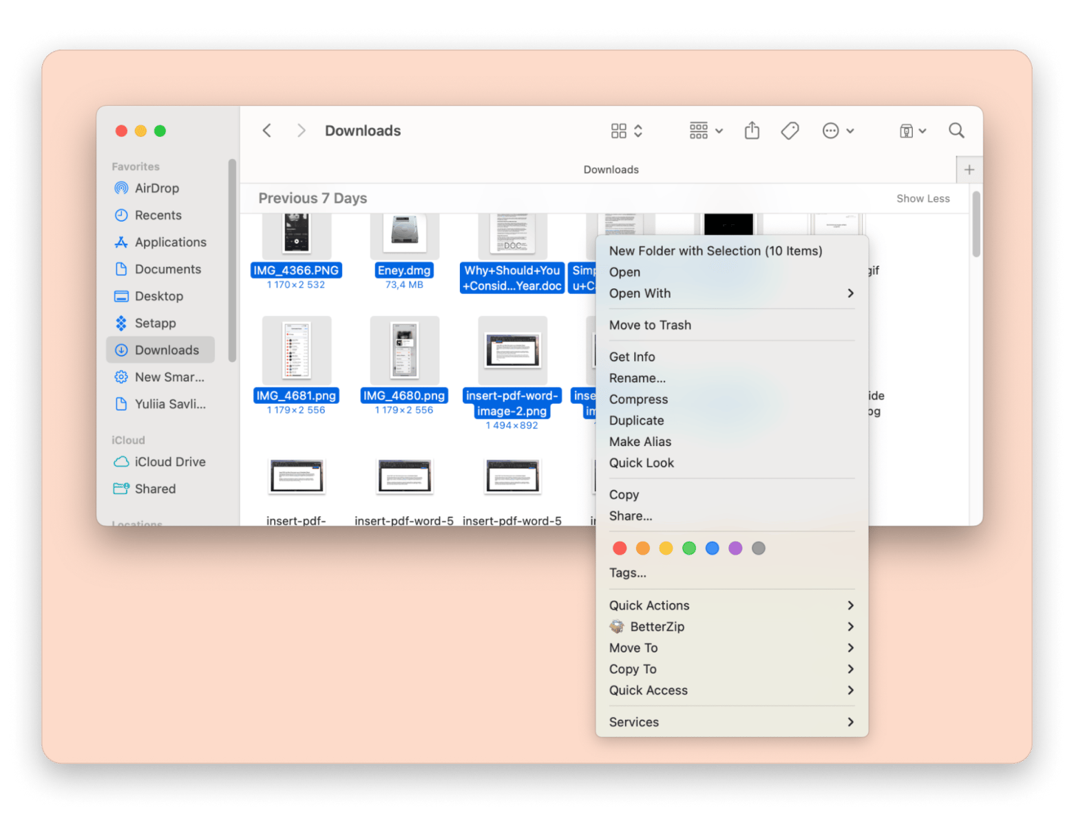 Delete downloads on Mac