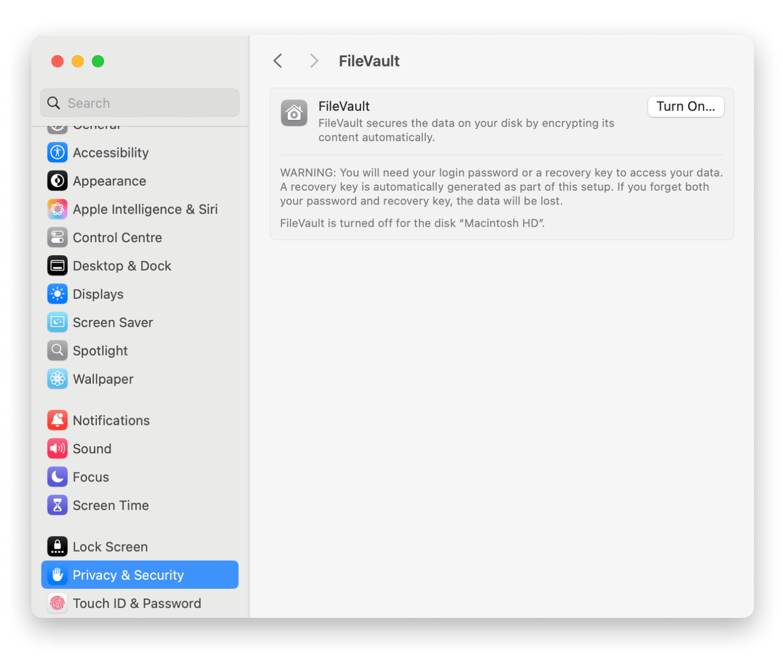filecault restart macos