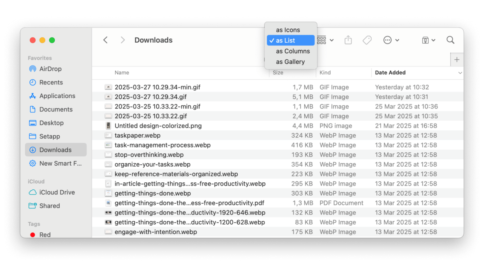finder in a list view finder in a list view