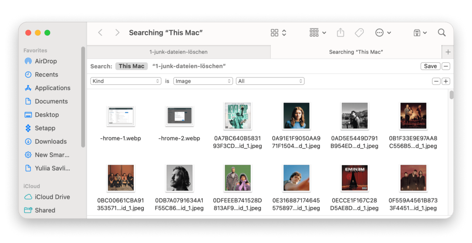 Finder search this Mac