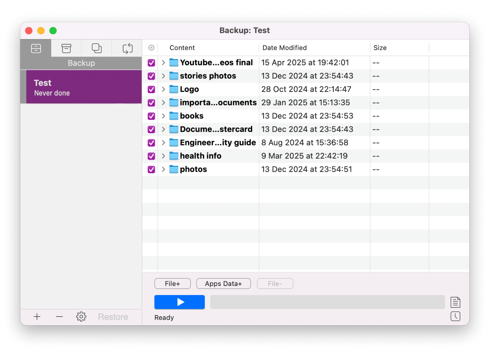 Get Backup Pro file backup