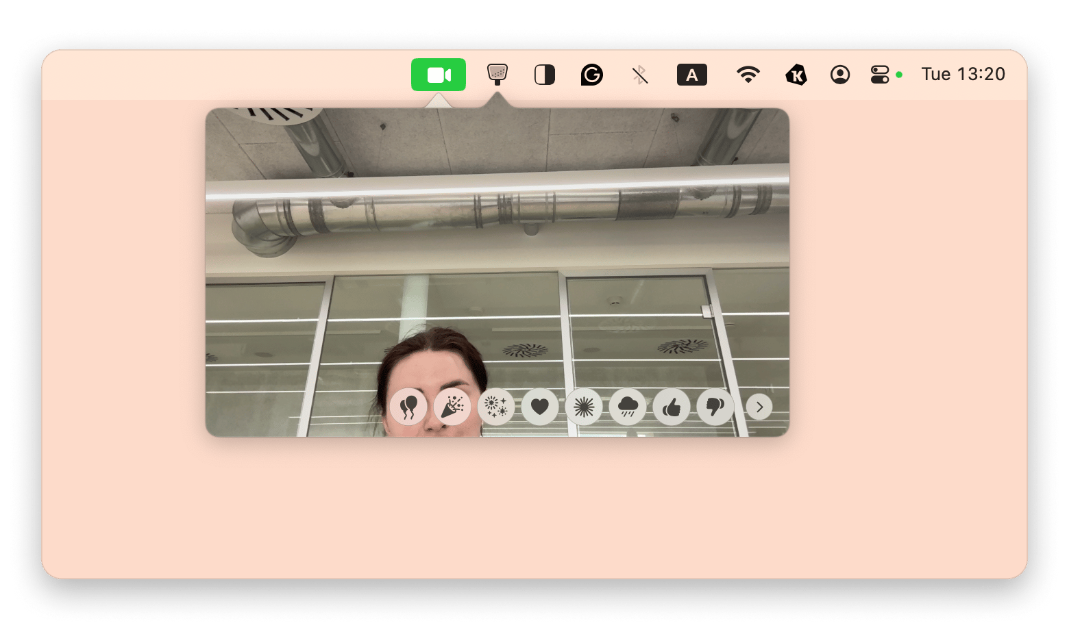 Hand Mirorr app in your menu bar