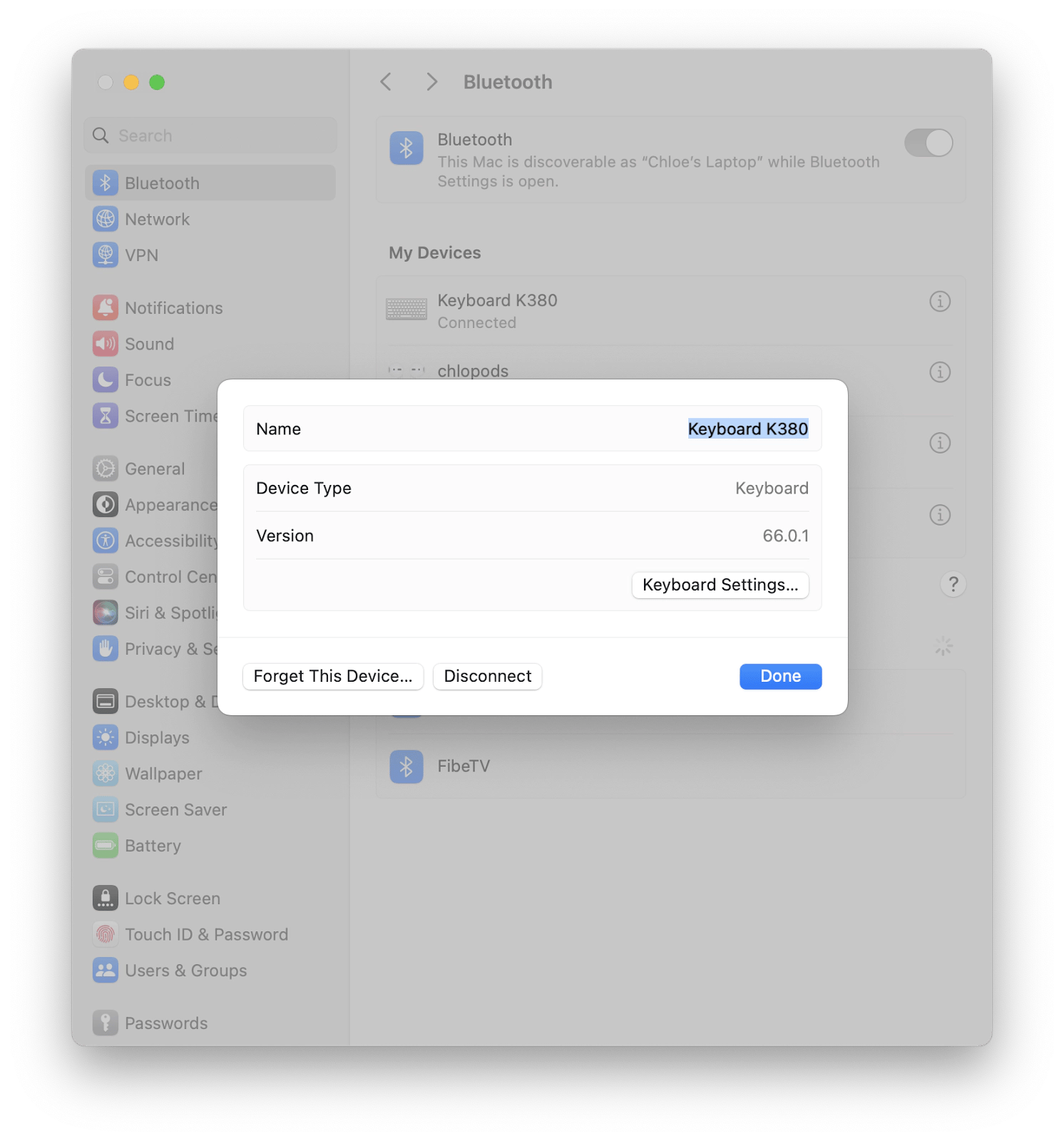 check bluetooth keyboard settings