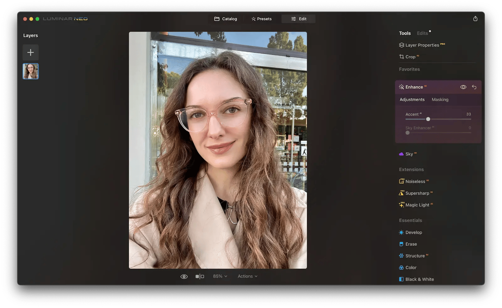 Luminar Neo AI photo editor