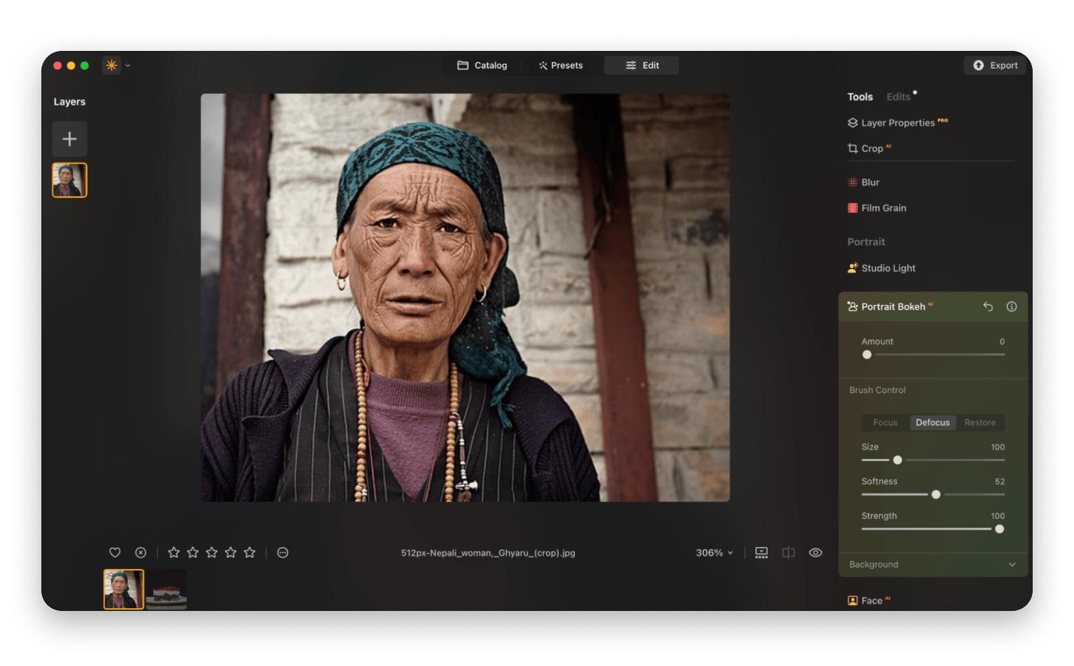 Luminar Neo Portrait Bokeh