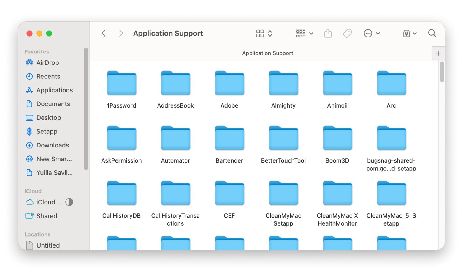 Mac finder application support