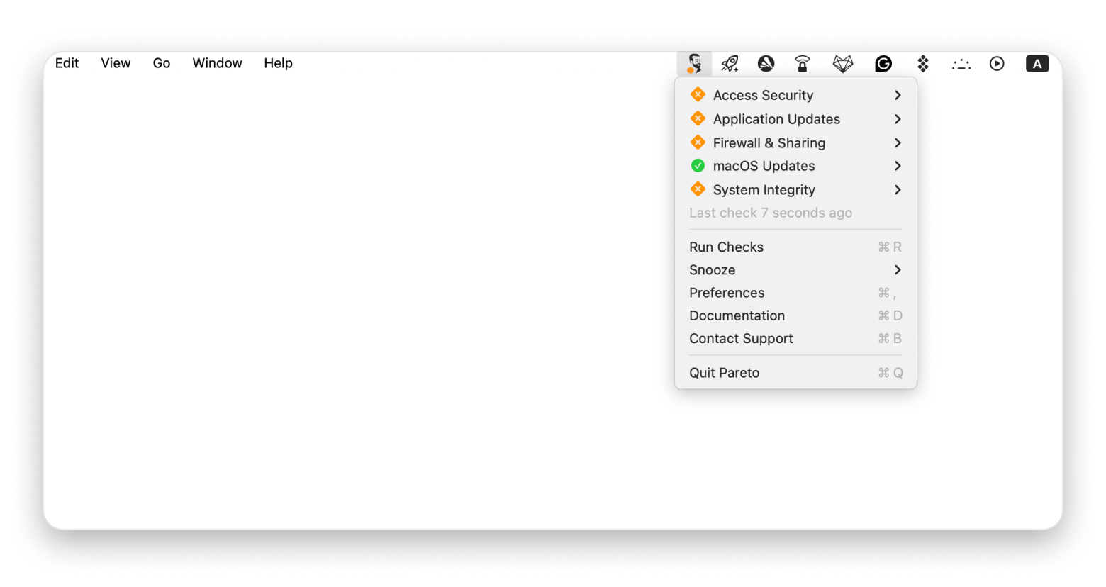 Pareto security menu bar
