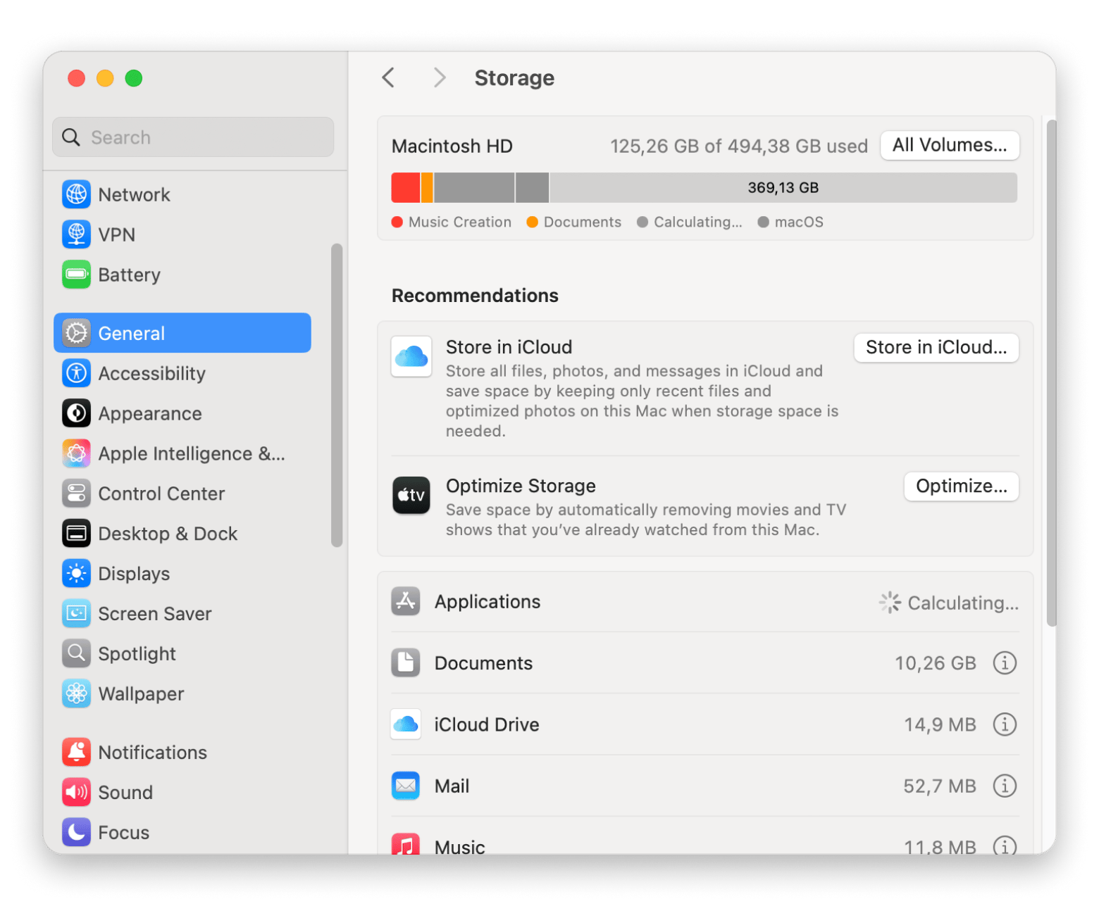 System storage Mac