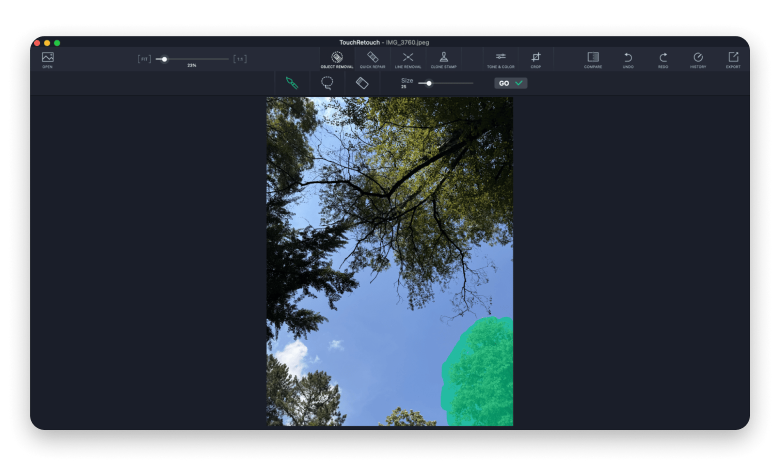 TouchRetouch object removal