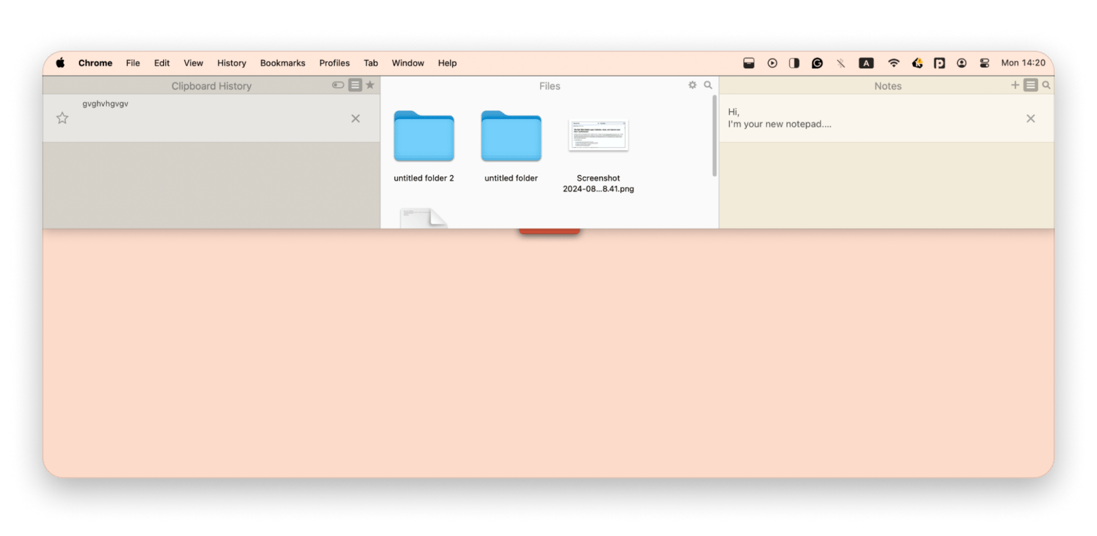 Unclutter popup menu on Mac