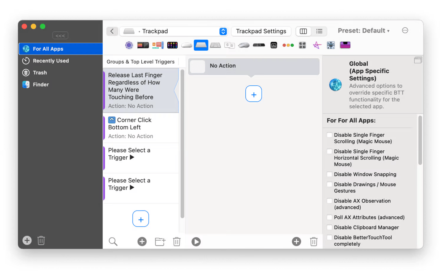 bettertouchtool app window